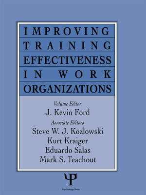 cover image of Improving Training Effectiveness in Work Organizations
